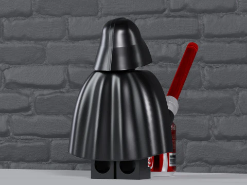 Lego Star Wars Darth Vader Maxifig - Fully Articulated 3D Print Model
