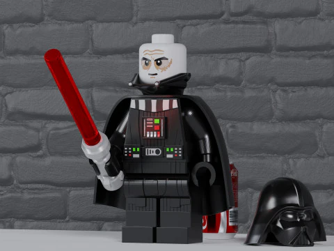 Lego Star Wars Darth Vader Maxifig - Fully Articulated 3D Print Model