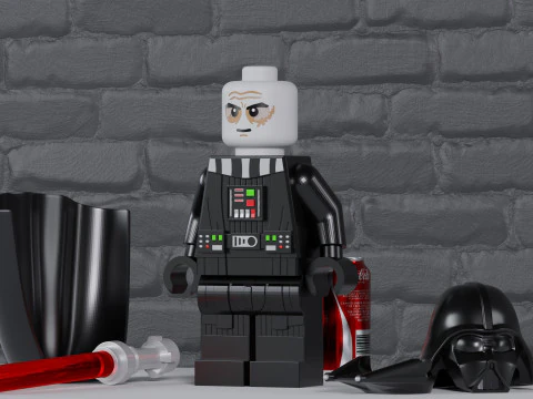 Lego Star Wars Darth Vader Maxifig - Fully Articulated 3D Print Model