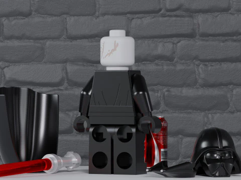 Lego Star Wars Darth Vader Maxifig - Fully Articulated 3D Print Model