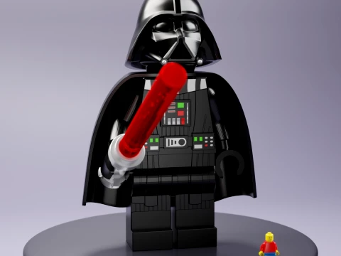 レゴ スター・ウォーズ ダース・ベイダー マキシフィグ - 完全関節式 3Dプリントモデル