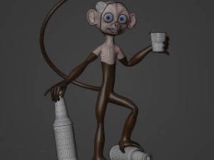 Doug the Fully Rigged Fully Customizable Capuchin Monkey 3D Model