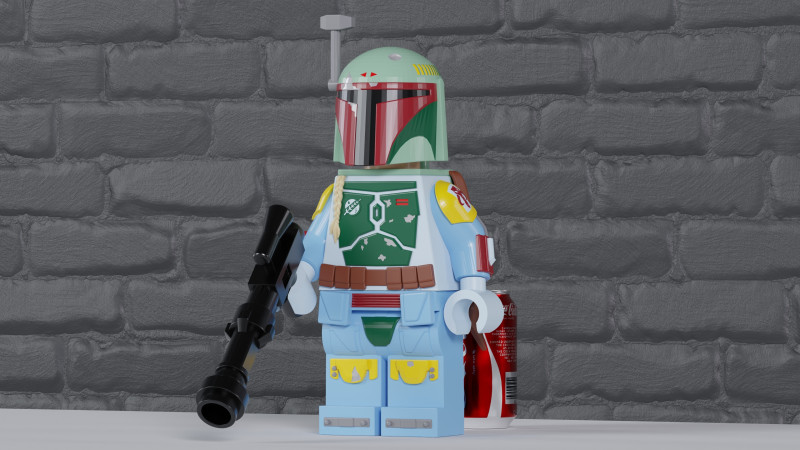 Lego Boba Fett Maxifig - Fully Articulated Model Cetak 3D .c4d .max .obj .3ds .fbx .stl .blend