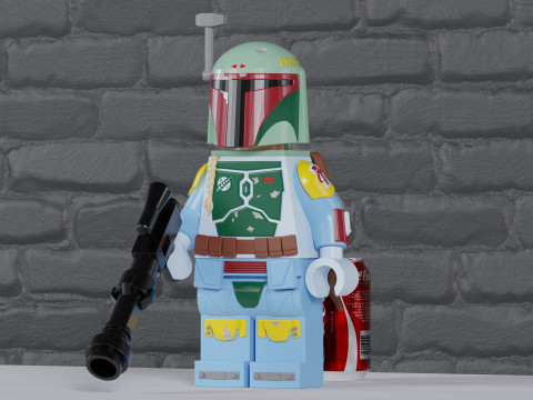 Lego Boba Fett Maxifig - Fully Articulated 3D Print Model
