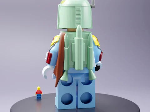 Lego Boba Fett Maxifig - Fully Articulated 3D Print Model