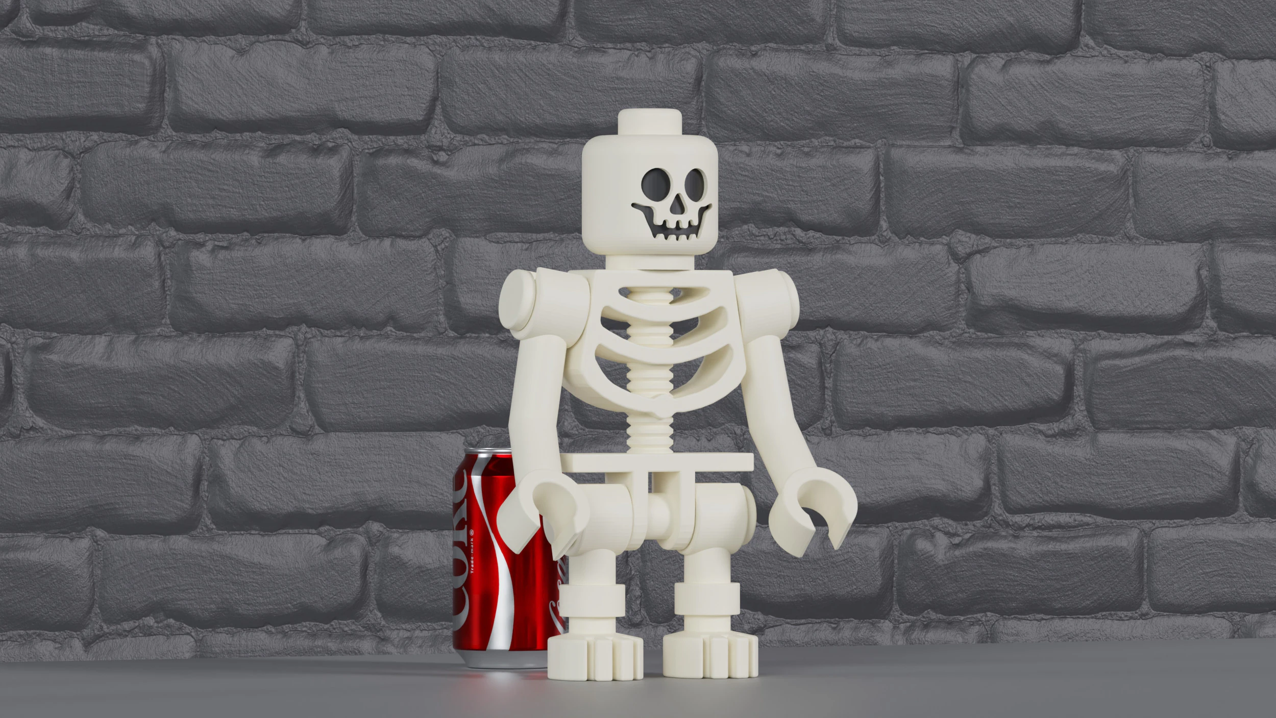 Klasyczny szkielet Lego Maxifig - w pełni przegubowy Model do druku 3D .c4d .max .obj .3ds .fbx .stl .blend 