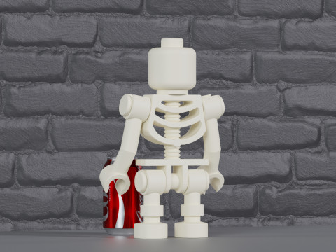 Classic Lego Skeleton Maxifig - Fully Articulated 3D प्रिंट मॉडल