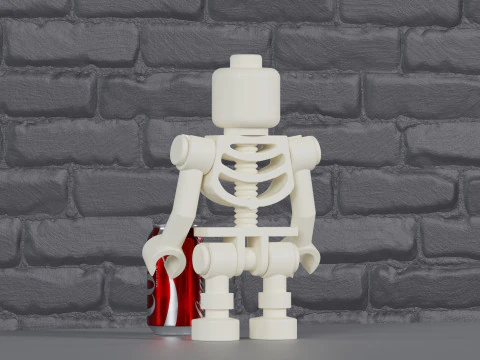 Klasyczny szkielet Lego Maxifig - w pełni przegubowy Model do druku 3D