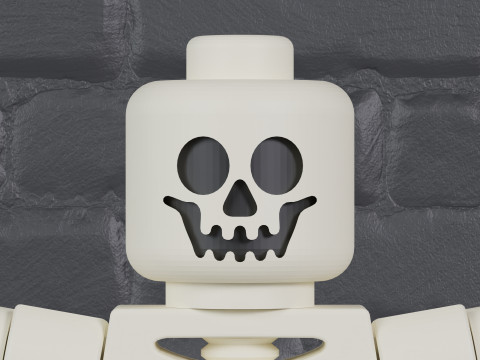 Classic Lego Skeleton Maxifig - Fully Articulated 3D प्रिंट मॉडल