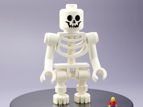 Classic Lego Skeleton Maxifig - Fully Articulated 3D Print Model