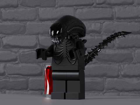 Lego Xenomorph Maxifig - Fully Articulated 3D 打印模型