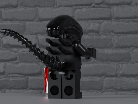 Lego Xenomorph Maxifig - Fully Articulated 3D Print Model