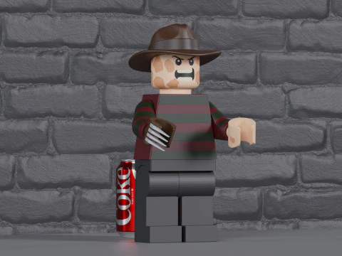 LEGO Freddy Kreuger Maxifig &mdash; полностью шарнирно-сочлененный 3D Принт Модель