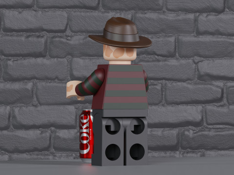 Lego Freddy Kreuger Maxifig - Fully Articulated 3D Print Model