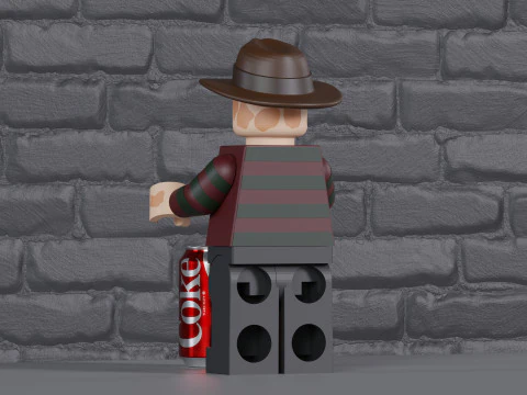 Lego Freddy Kreuger Maxifig - Fully Articulated 3D Print Model