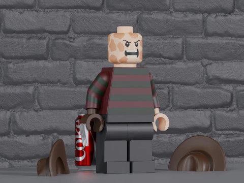 Lego Freddy Kreuger Maxifig - Fully Articulated 3D Print Model
