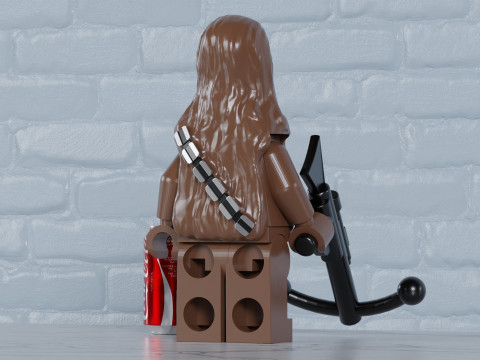 Lego Chewbacca Maxifig - Fully Articulated Model Cetak 3D