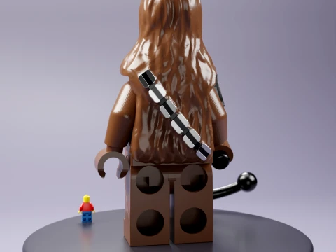 Lego Chewbacca Maxifig - Fully Articulated 3D Print Model