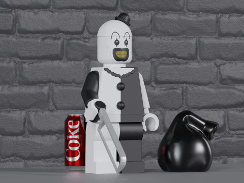 Lego Art the Clown Maxifig - Fully Articulated 3D Print Model