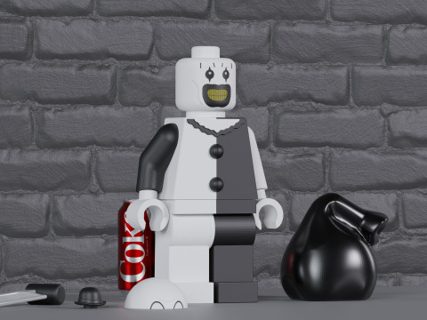Lego Art the Clown Maxifig - Fully Articulated 3D Print Model