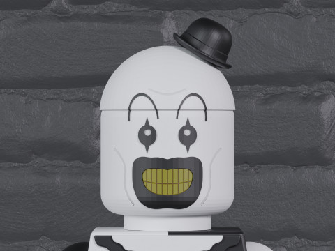 Lego Art the Clown Maxifig - Fully Articulated 3D Print Model