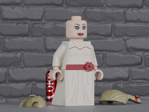 Lego Annabelle Maxifig -- Fully Articulated 3D प्रिंट मॉडल