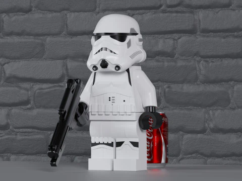 Stormtrooper Lego Maxifig - Fully Articulated 3D Print Model