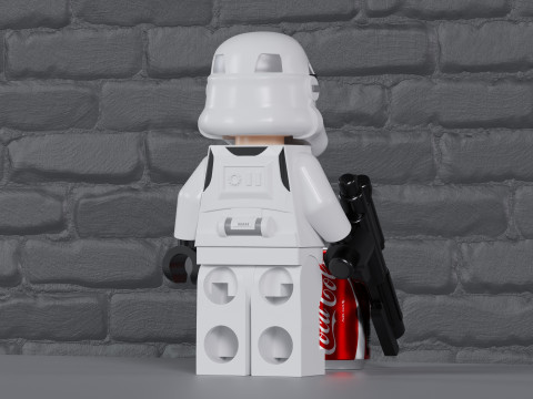 Stormtrooper Lego Maxifig - Fully Articulated Model do druku 3D
