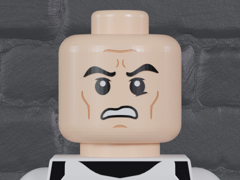 Stormtrooper Lego Maxifig - Fully Articulated Model do druku 3D