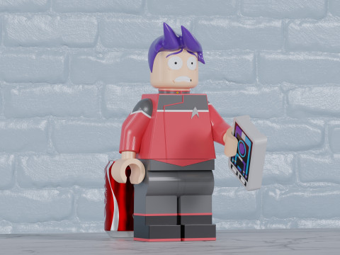 Bradward Boimler Lego Maxifig - Fully Articulated 3D 打印模型
