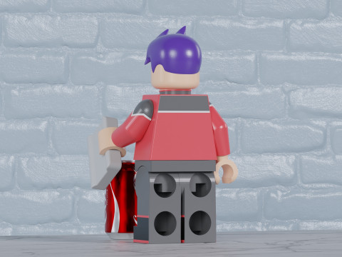 Bradward Boimler Lego Maxifig - Fully Articulated 3Dプリントモデル