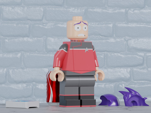 Bradward Boimler Lego Maxifig - Fully Articulated 3Dプリントモデル