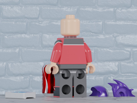 Bradward Boimler Lego Maxifig - Fully Articulated 3Dプリントモデル