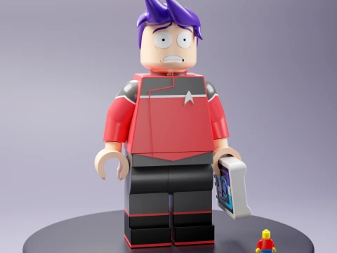 Bradward Boimler Lego Maxifig - Fully Articulated 3D Print Model
