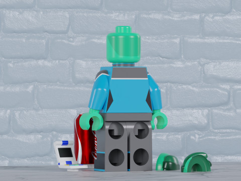 DVana Tendi Lego Maxifig - Fully Articulated Modèles 3D en vedette
