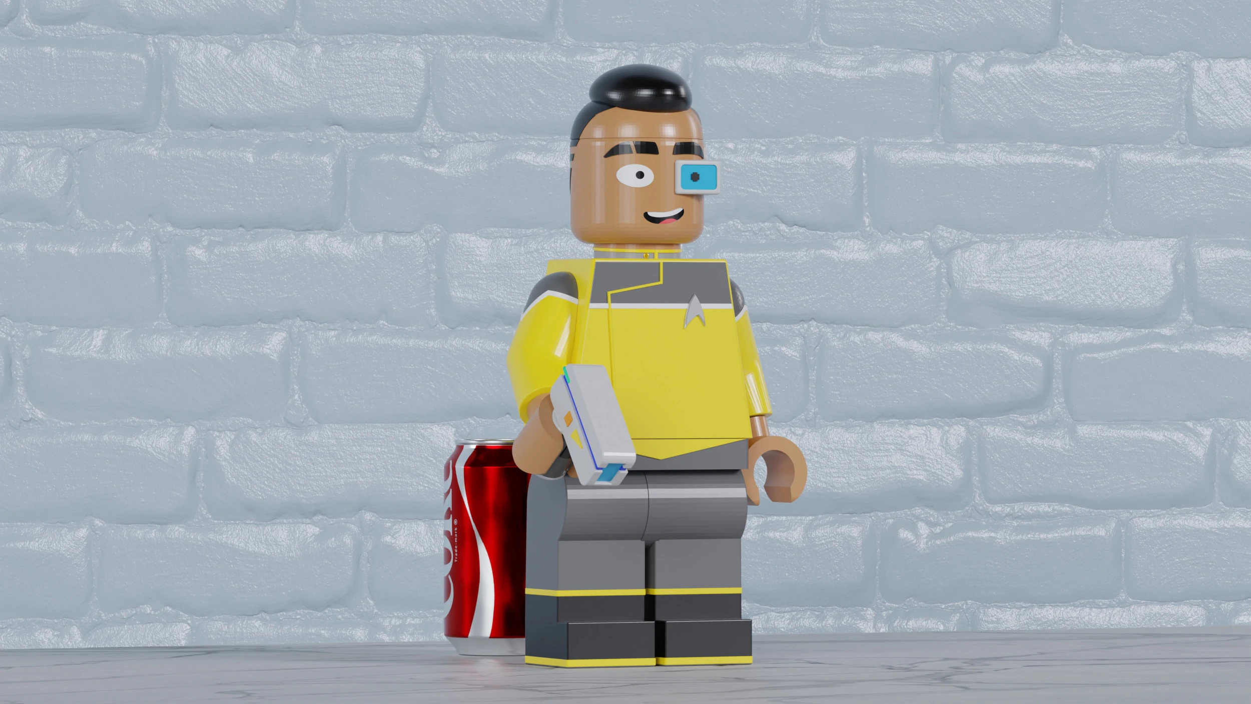 Samanthan Rutherford Lego Maxifig - Fully Articulated 3D Print Model .c4d .max .obj .3ds .fbx .stl .blend