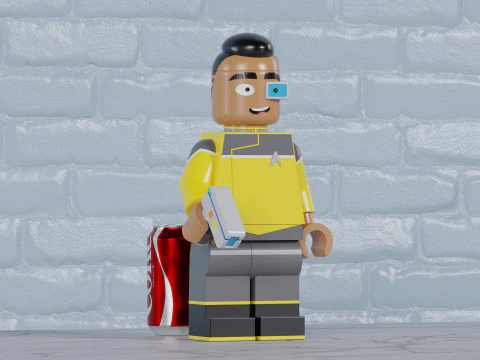 Samanthan Rutherford Lego Maxifig - Fully Articulated 3D Print Model