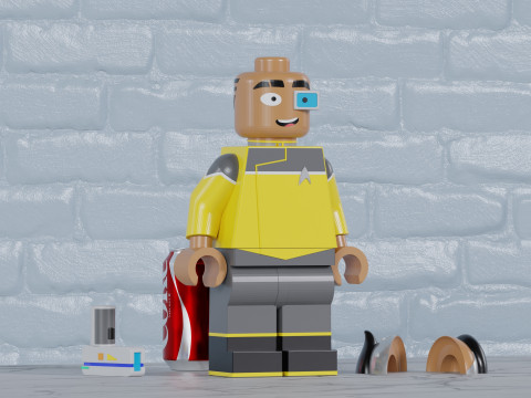 Samanthan Rutherford Lego Maxifig - Fully Articulated Modèles 3D en vedette