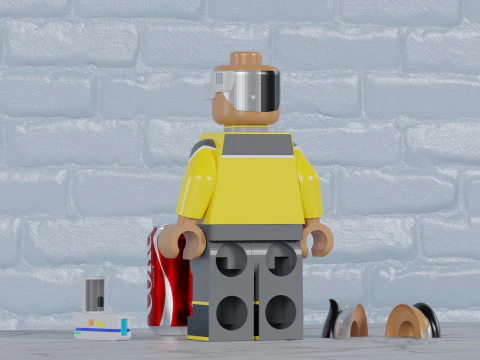 Samanthan Rutherford Lego Maxifig - Fully Articulated 3D Print Model