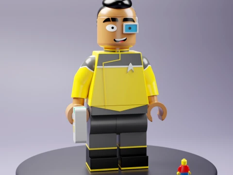 Самантан Резерфорд Lego Maxifig - Повністю сформульований 3D Принт Модель