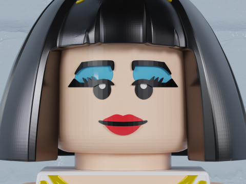 Cleopatra Lego Maxifig Modello di stampa 3D