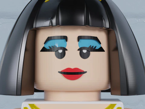 Cleopatra Lego Maxifig 3D Print Model