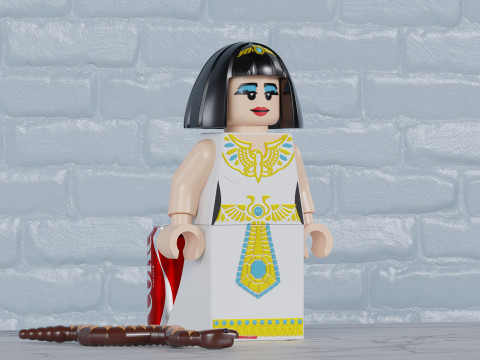 Cleopatra Lego Maxifig 3D 打印模型