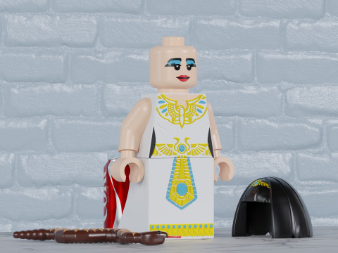 Cleopatra Lego Maxifig Modello di stampa 3D