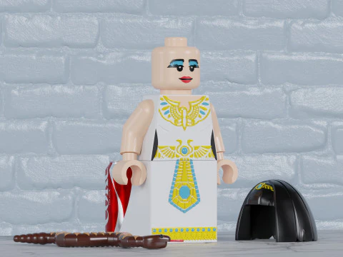 Cleopatra Lego Maxifig 3D Print Model