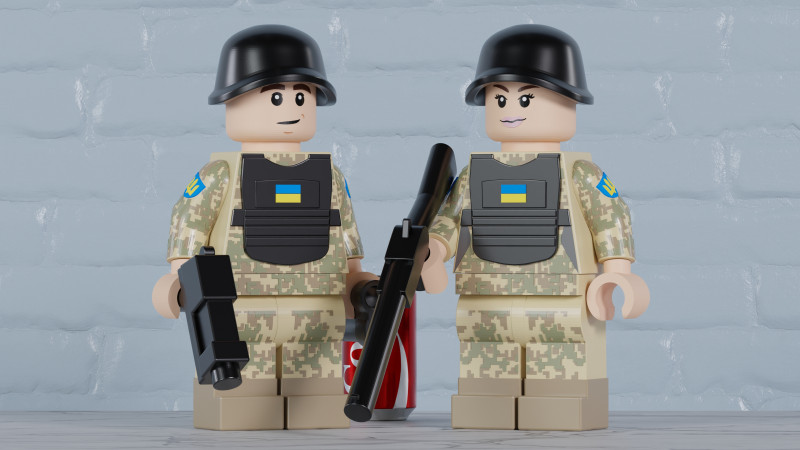 Lego Ukrainian Soldiers MaxifigFully Articulated Modelo de Impressão 3D .c4d .max .obj .3ds .fbx .stl .blend