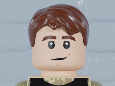 Lego Ukrainian Soldiers MaxifigFully Articulated Modelo de Impressão 3D