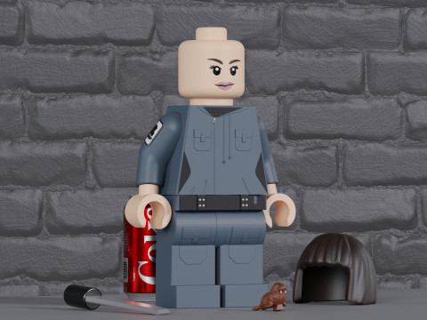 Alien Earth Wendy Lego Maxifig - Fully Articulated 3D Принт Модель