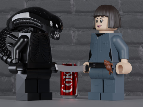 Alien Earth Lego Maxifig Play Set - Fully Articulated 3Dプリントモデル