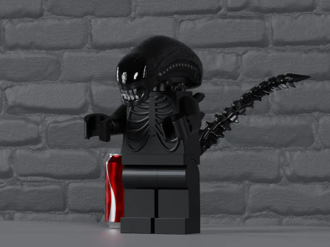 Alien Earth Lego Maxifig Play Set - Fully Articulated 3D Print Model